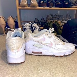 Air Max 90 Leather SE GS White/Pearl